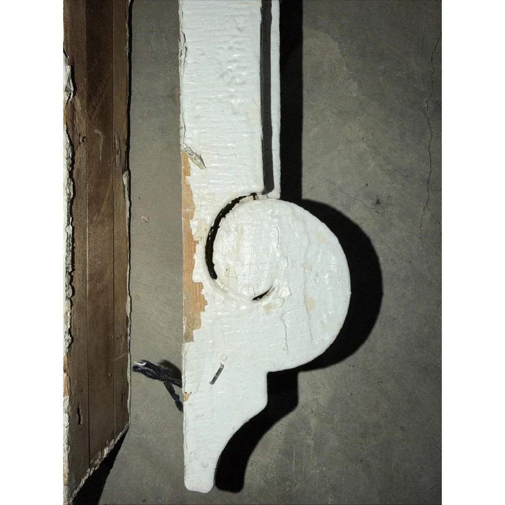 Pair Of 25in antique White wooden‎ corbels Vintage